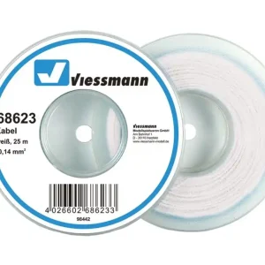 Viessmann 68623 Kabel auf Abrollspule 0,14 mm², weiß, 25 m Gratis Versand