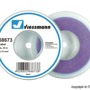 Viessmann 68673 Kabel auf Abrollspule 0,14 mm² lila 25 m Neu OVP Expressversand