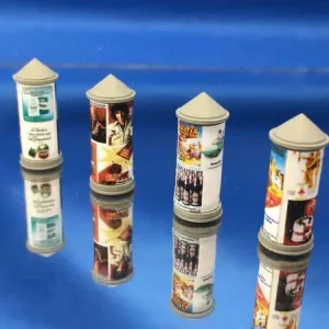 Begrenztes Angebot N-Bahn-Spezial - NBS0010 - Litfasssäulen Typ Hamburg Epoche 4 (Bausatz - 4 Stück)