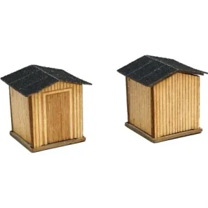 Anlagen-Architekt - 3949 - 2 Geräteschuppen (Bausatz) - ehemals Micro Welten 02-38 Preis Gesenkt