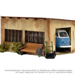 Anlagen-Architekt - 3957 - Garage verputzt (Bausatz) - ehemals Micro Welten 03-17 Begrenztes Angebot