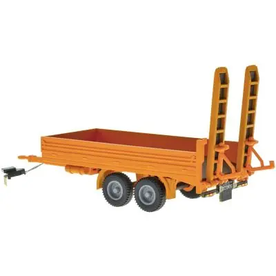 Viessmann 8217 H0 CarMotion Tandem Tieflader, kommunalorange, Funktionsmodell Markenware