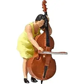 Versand Am Gleichen Tag Preiser 28273 H0 Musikantin mit Kontrabass