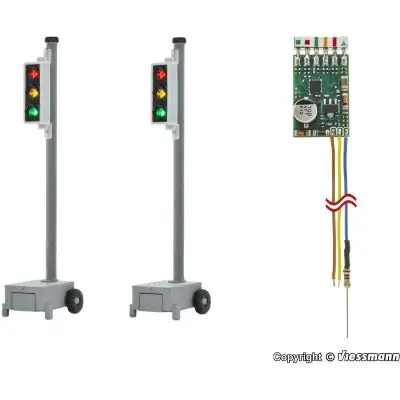 Viessmann 5099 H0 Baustellen-/Verkehrsampel, 2 Stück Neue Ware