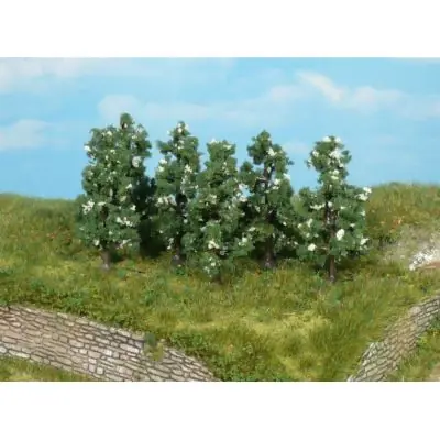 Heki 1172 Birnenbäume grün-weiß, 6 cm hoch (6 Stück) Top-Angebot