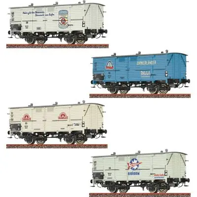 Brawa 50947 H0 4er Set gedeckte Güterwagen u0027Milchwagenu0027, DB, Ep.III, AC Sichere Zahlung