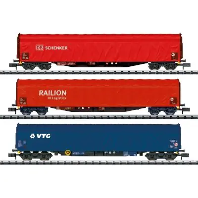Minitrix 18801 Schiebeplanwagen-Set Rils Billig