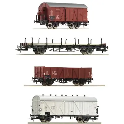 Roco 6600101 H0 4er Set Güterwagen, PKP, Ep.IV Schneller Versand