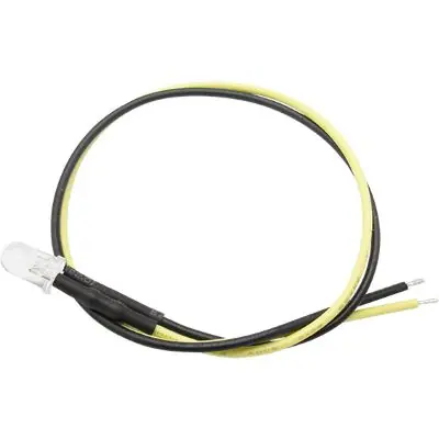 Schönwitz 51233 LED 5mm klar mit Anschlusskabel und Widerstand, warmweiß (10 Stück) Begrenztes Angebot