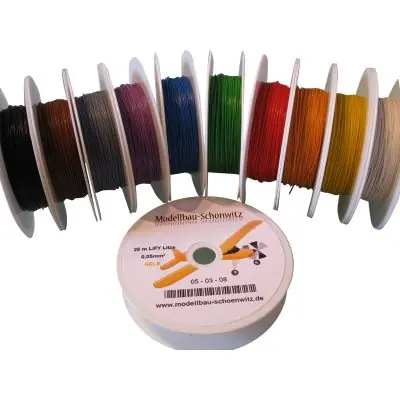 Preisreduziert Schönwitz 50076 Miniaturkabel Litze LIFY 0,05mm², 25 Meter (grün)