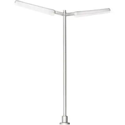 Begrenztes Angebot Viessmann 6999 Schlanke Straßenleuchte doppelt, 2 LEDs weiß