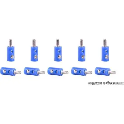 Viessmann 6874 Zubehör / Stecker je 10 Stück, blau Heißes Angebot