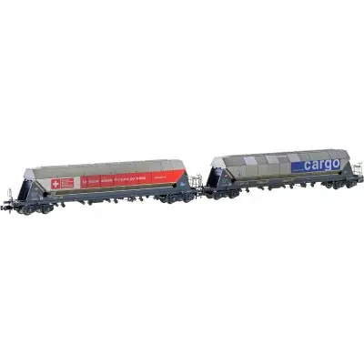 Neue Kollektion Hobbytrain H23479 N 2er Set Silowagen Taggnpps, SBB-Cargo, Ep. VI, gealtert