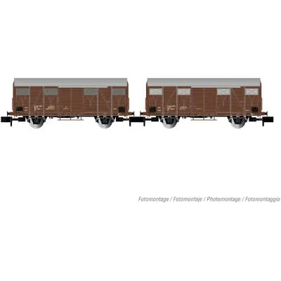 Sale Arnold HN6574 2-tlg. Set Gedeckte Güterwagen Gs, FS, Ep. IV