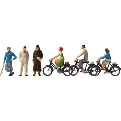 Preiser 12484 H0 Passanten und Radfahrer. Um 1 Top-Angebot