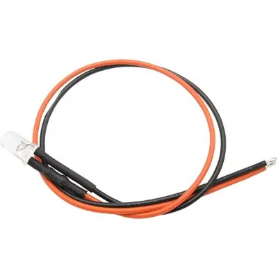 Finale Aktion Schönwitz 51239 LED 5mm klar mit Anschlusskabel und Widerstand, orange (10 Stück)