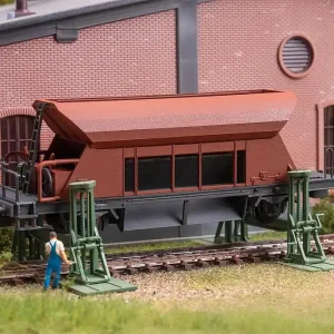 Faller 120323 H0 2 Spindelhebeböcke mit aufgebocktem Waggon Markenware