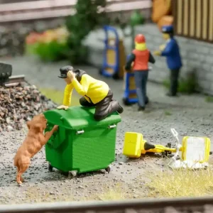 Aktuell Noch 16610 H0 Figuren Funny-Scenes Vorsicht Hund