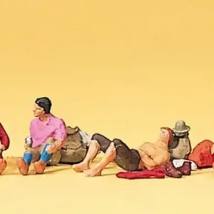 Zertifiziert Preiser 10442 H0 Figuren Rastende Wanderer