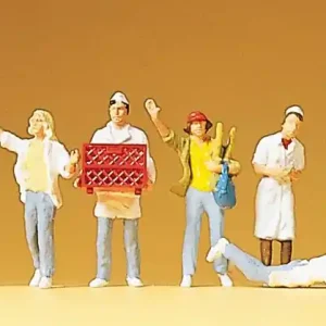 Abverkauf Preiser 10377 H0 Figuren An der Bäckerei