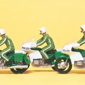 Abverkauf Preiser 10489 H0 Figuren Kradfahrer Polizei