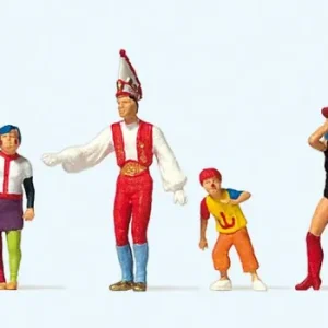 Versand Am Gleichen Tag Preiser 24644 H0 Figuren beim Karnevalsumzug 3