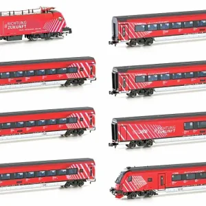 Personenzug mit Rh 1116, 8-tlg. ÖBB Railjet/100 J. ÖBB, Ep.V Wochenendangebot