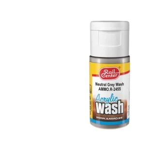 AMMO 4602455 - R-2455 Alterungsfarbe, Grau, Acryl Wash, 15 ml Neue Kollektion