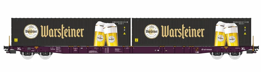 Jetzt Kaufen igra 96010104 - Containertragwagen Sggnss-XL, rail release, Ep.VI 'Warsteiner'