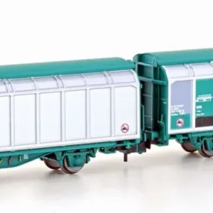 Letzte Chance Hobbytrain H24682 - 2er Set Schiebewandwagen Hbbillns, SNCF, Ep.V-VI