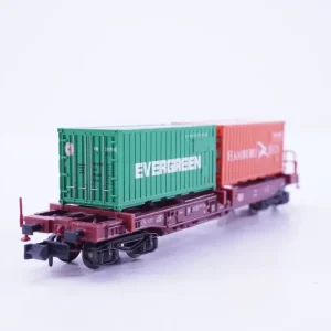Wochenendangebot (SAL0790) Minitrix 15265-06 Taschenwagen mit Containern "Evergreen", "Hamburg Süd", N, OVP - Modellbahn Rhein-Main