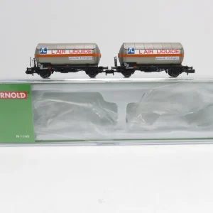 (RBT397) Arnold HN6526 2er-Set Gaskesselwagen "Air Liquide" SNCF, DC, N, OVP - Modellbahn Rhein-Main Super-Preis