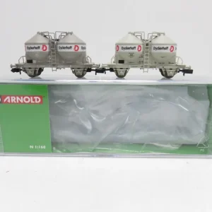 (RBT401) Arnold HN6639 2er-Set Silowagen "Dyckerhoff" DB, DC, N, OVP - Modellbahn Rhein-Main Preisknaller