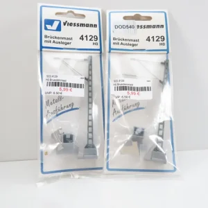 (DOD540) Viessmann 4129 2er Set Brückenmast mit Ausleger, DC, H0, OVP - Modellbahn Rhein-Main Nur Heute