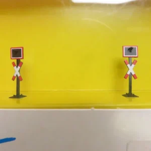 Bestpreis (LC69) Viessmann 5801 N DC Andreaskreuze mit Blinkelektronik, 2 Stück, OVP - Modellbahn Rhein-Main