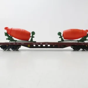 (ID0888) Piko 54167 H0 DC Flachwagen DB Rs 670 mit Betonmischtrommeln OVP - Modellbahn Rhein-Main Schnäppchen