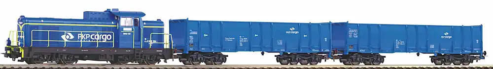 Zertifiziert Piko 97937 - PKP Start Set Diesellok SM 42 + 2 offene Güterwagen Cargo Ep.6, mit Bettung