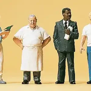 Zertifiziert Preiser 10471 - Amerikanische Straßenszenen 6 teilig