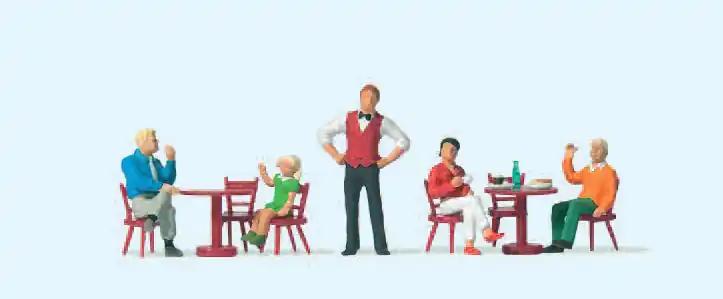Aktuell Preiser 10786 - Im Bistro 5 Figuren mit Sitzgarnitur