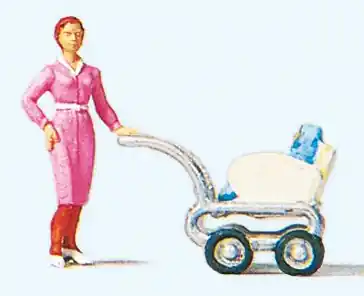 Abverkauf Preiser 28037 - Frau mit Kinderwagen